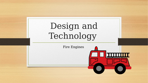 DT design own Fire Engine. Design, investigate, create and evaluate. KS1 booklet.
