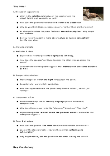 The Otter - Seamus Heaney