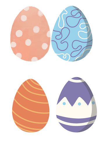 Name Writing Easter eggs