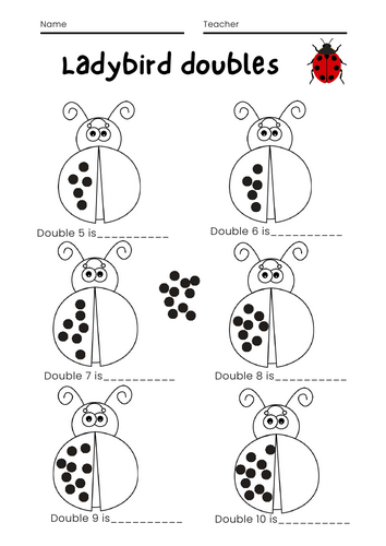 Doubles to 20 Maths Activity