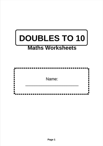 Doubles to 10 – 45 Page Early Years Maths Worksheet Pack (EYFS/Year 1)