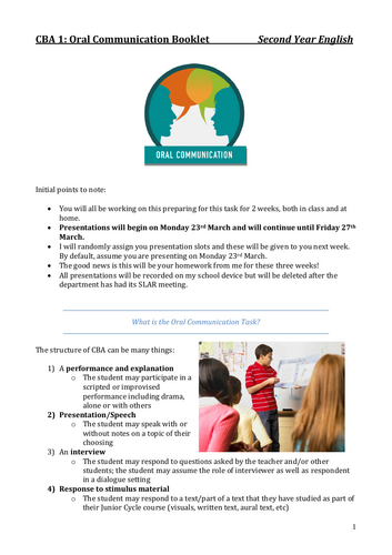CBA Englsih Oral Communication Booklet