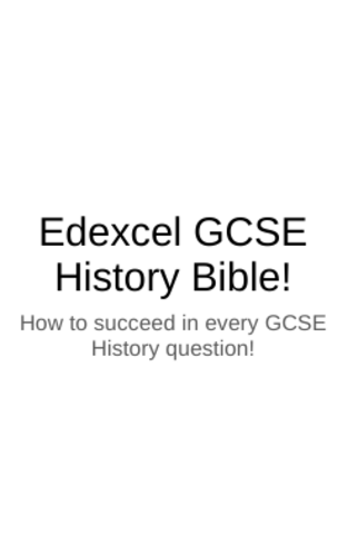 Edexcel GCSE History exemplar bible! - Paper 3 (Weimar and Nazi Germany)
