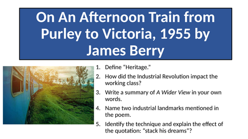 Worlds and Lives - On An Afternoon Train from Purley to Victoria