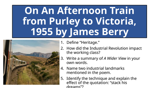 Worlds and Lives - On An Afternoon Train from Purley to Victoria