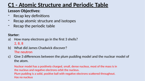 AQA Combined Chemistry Summary Presentations C1-C10