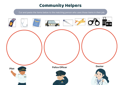 Sorting tools for the jobs - Community Helpers - Jobs - A day in the life theme