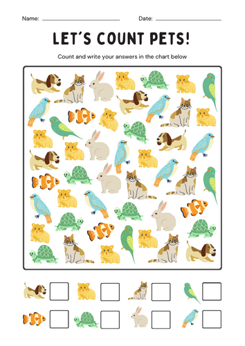 Counting to 10 - Animals theme - Counting Pets