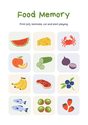 Food Memory Game