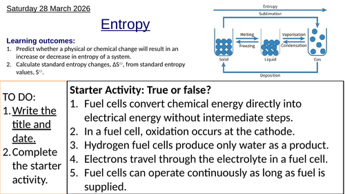 R1.4 Entropy, HL (IBDP Chemistry)