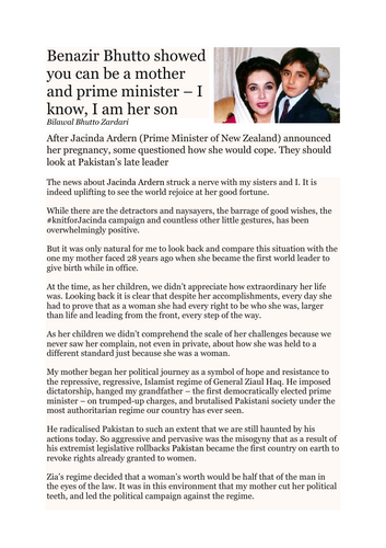 Non-Fiction SOW - Women Who Changed The World