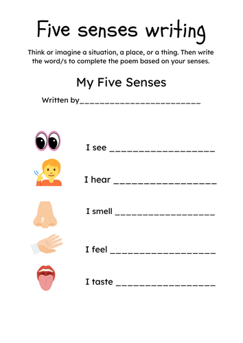 Five Senses Writing
