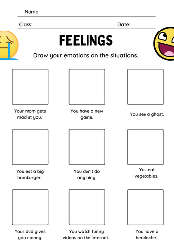 Draw your emotions Worksheet
