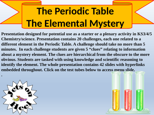 Periodic Table, An Elemental Mysteryt