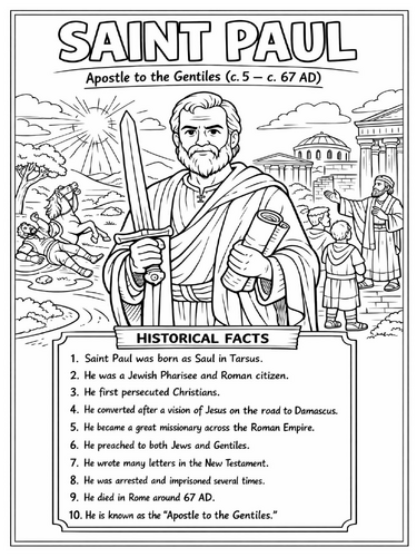 Saint Paul coloring poster