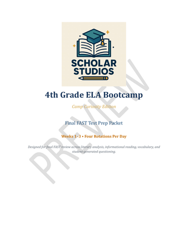 4th Grade ELA F.A.S.T. Bootcamp