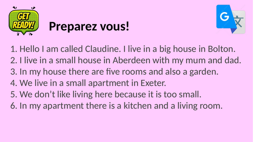 Qu'est-ce qu'il y a dans ta maison ou ton appart