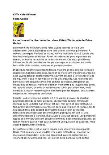 Kiffe Kiffe Demain - Faïza Guène - Complete Study Guide and Workbook