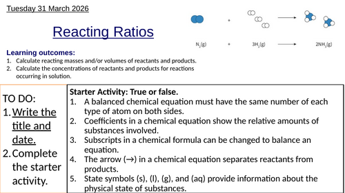 R2.1 Reacting Ratios (IBDP Chemistry)