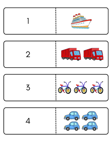 EYFS Transport Count and Match Activity