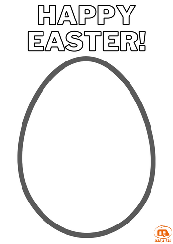 Easter Colouring Sheet for kids (Beginner ESL / Young Learners)