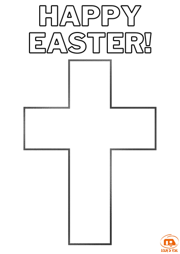 Easter Colouring Sheet For Kids (Beginner ESL / Young Learners)