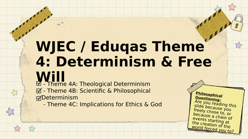 WJEC/Eduqas A-Level Religion, Philosophy and Ethics - Determinism revision