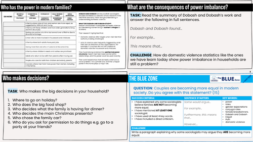 GCSE SOCIOLOGY Power in relationships 2026/7 WJEC/AQA
