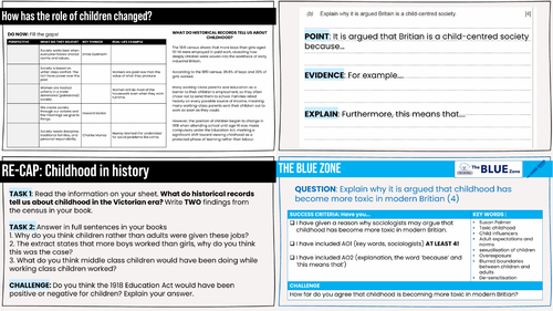 GCSE SOCIOLOGY Is childhood becoming more toxic 2026/7 WJEC/AQA