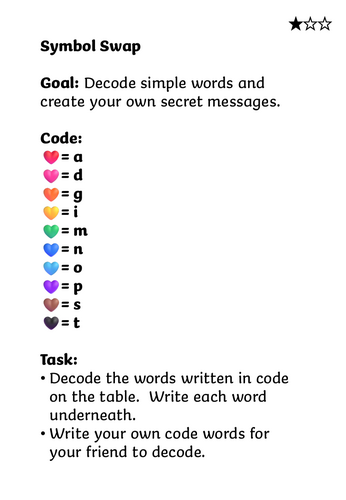 Spelling Code Breaker Activities