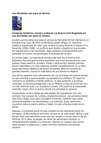 Las bicicletas son para el Verano – Fernando Fernán Gómez - Spanish Civil War