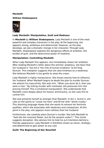 Study Guide & Workbook: Macbeth by William Shakespeare