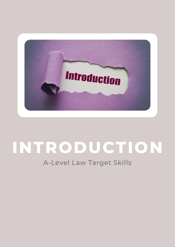 A-Level Law: Introduction Target Skill Workbook - Eduqas Contract Law