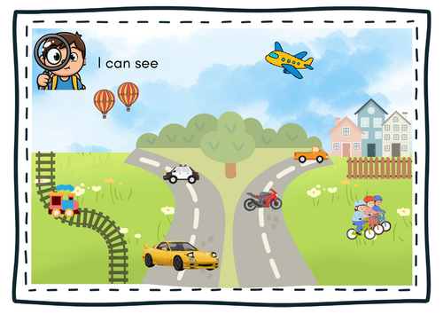 Transport I Can See EYFS  - Simple Sentence Writing Activity