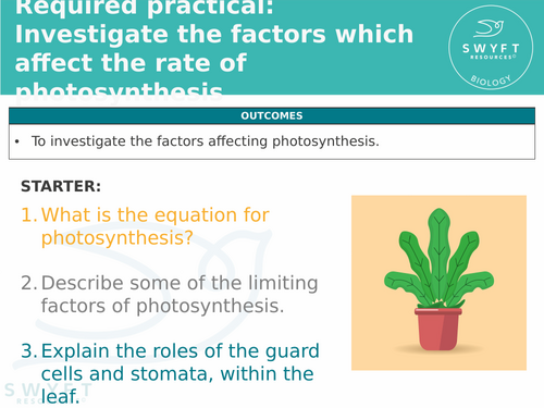 NEW WJEC (2026) GCSE Science - Required Practical: Photosynthesis