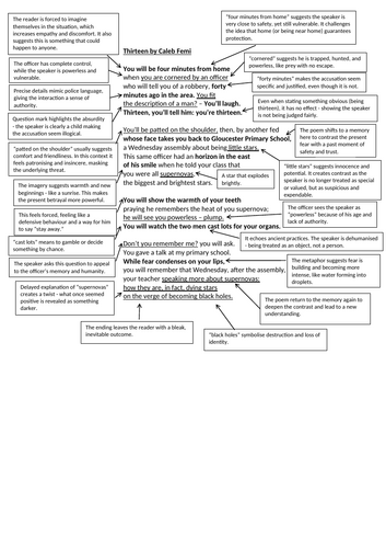 Annotated Thirteen by Caleb Femi
