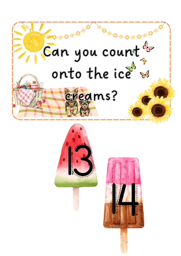 Summer - Numbered ice creams