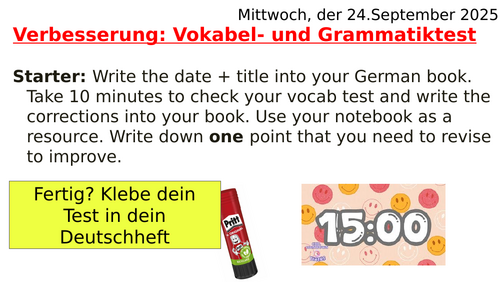 GCSE Revision - Mein Tagesablauf (daily routine)