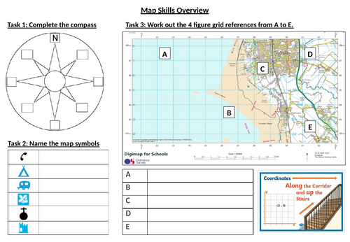 Map Skills Revision Activity