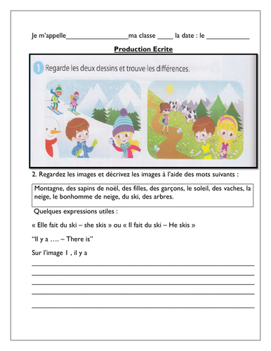 Les activités de saison : Qu’est-ce que tu fais ?