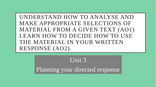 Mastering Directed Response: A-Level English Language (9093) Unit 3 Revision Bundle