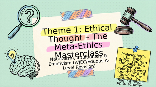 WJEC/Eduqas A-Level Religion, Philosophy and Ethics - Meta-Ethics revision