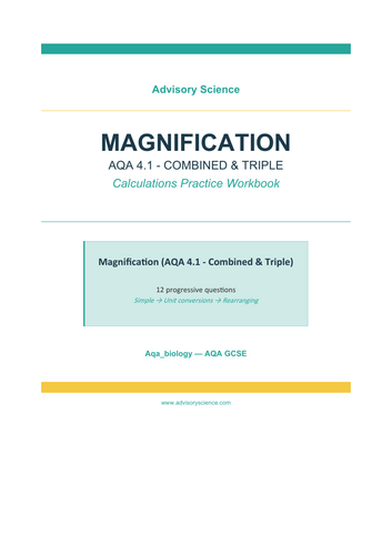 Magnification Calculations - AQA GCSE Biology Practice Book
