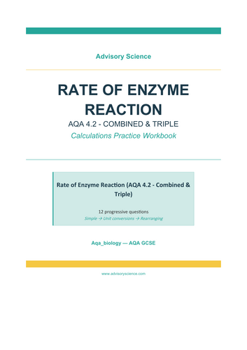 Rate of Enzyme Reaction - AQA GCSE Biology Practice Book