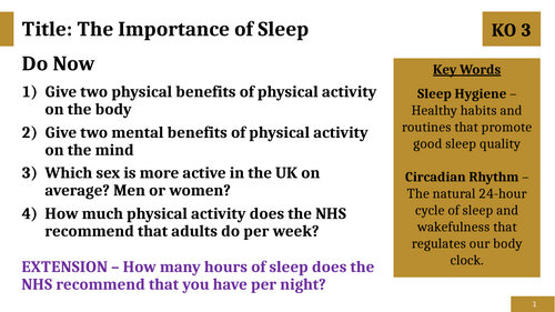 The Importance of Sleep