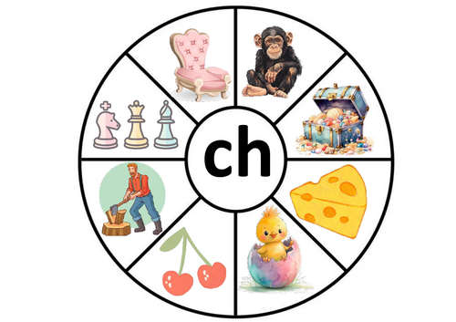 ch digraph sound word wheel