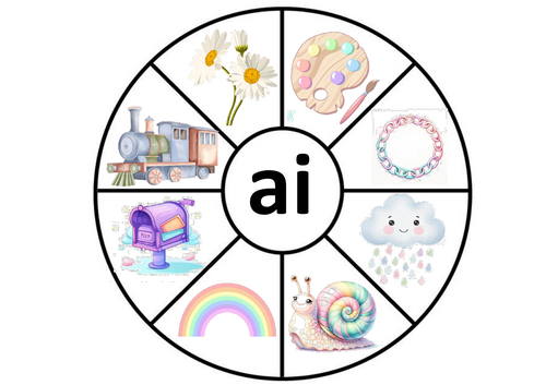 ai digraph word wheel EYFS/ Primary 1