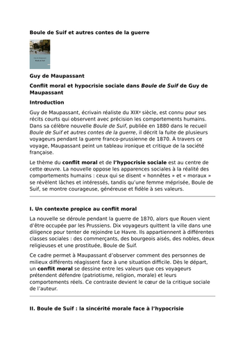 Boule de Suif et autres contes de la guerre – Guy de Maupassant -Moral Conflict and Social Hypocrisy