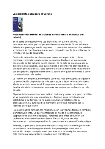 Las bicicletas son para el verano – Fernando Fernán Gómez – Changing Relationships and Rising Fear