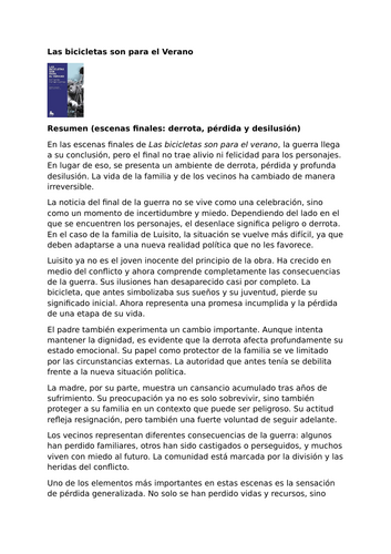 Las bicicletas son para el verano – Fernando Fernán Gómez – Defeat, Loss and Disillusionment